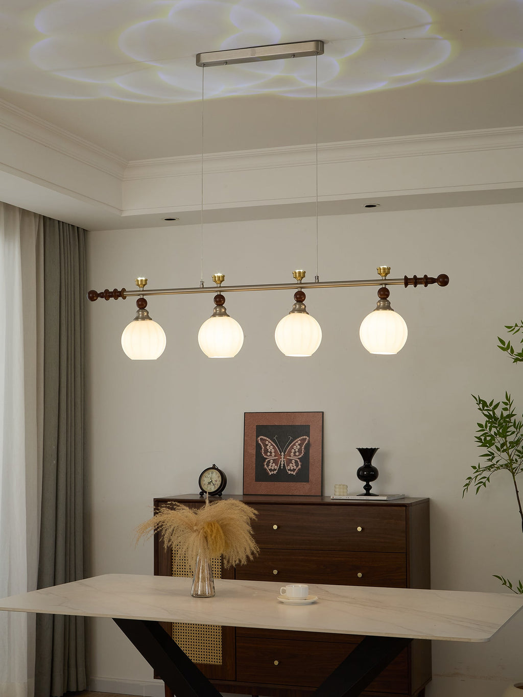 Finraria Wood Pendant Light-Moonnatur