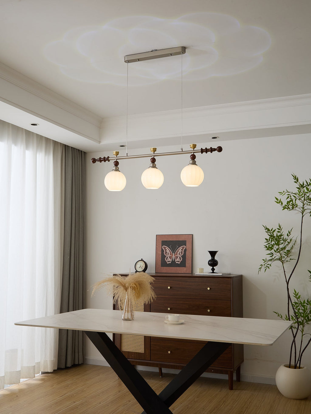 Finraria Wood Pendant Light-Moonnatur