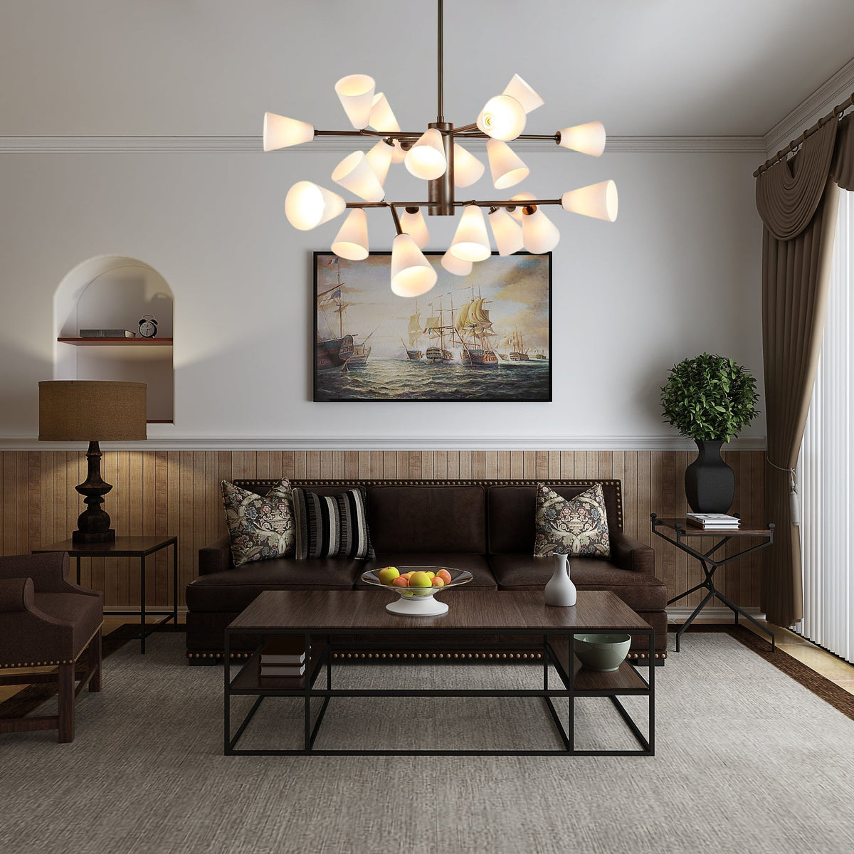 Rardeniel Glass Chandelier-Moonnatur