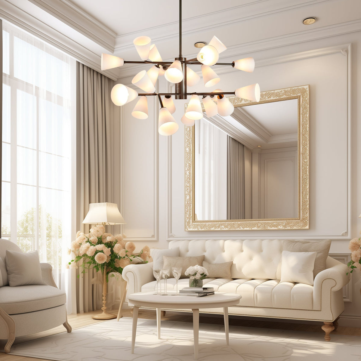 Rardeniel Glass Chandelier-Moonnatur