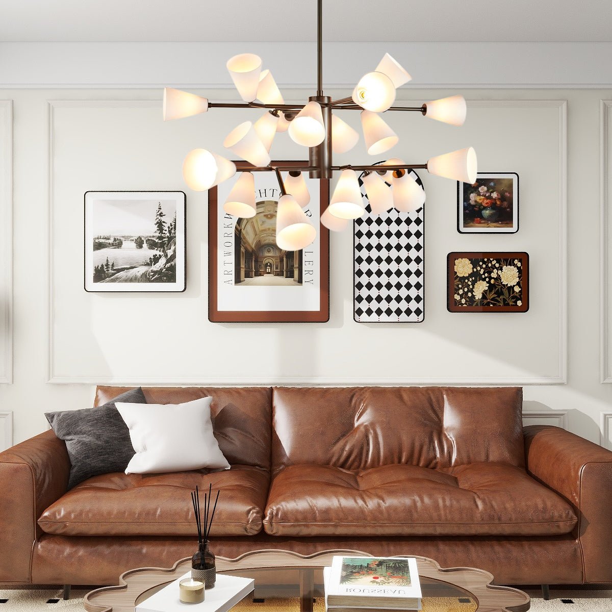 Rardeniel Glass Chandelier-Moonnatur