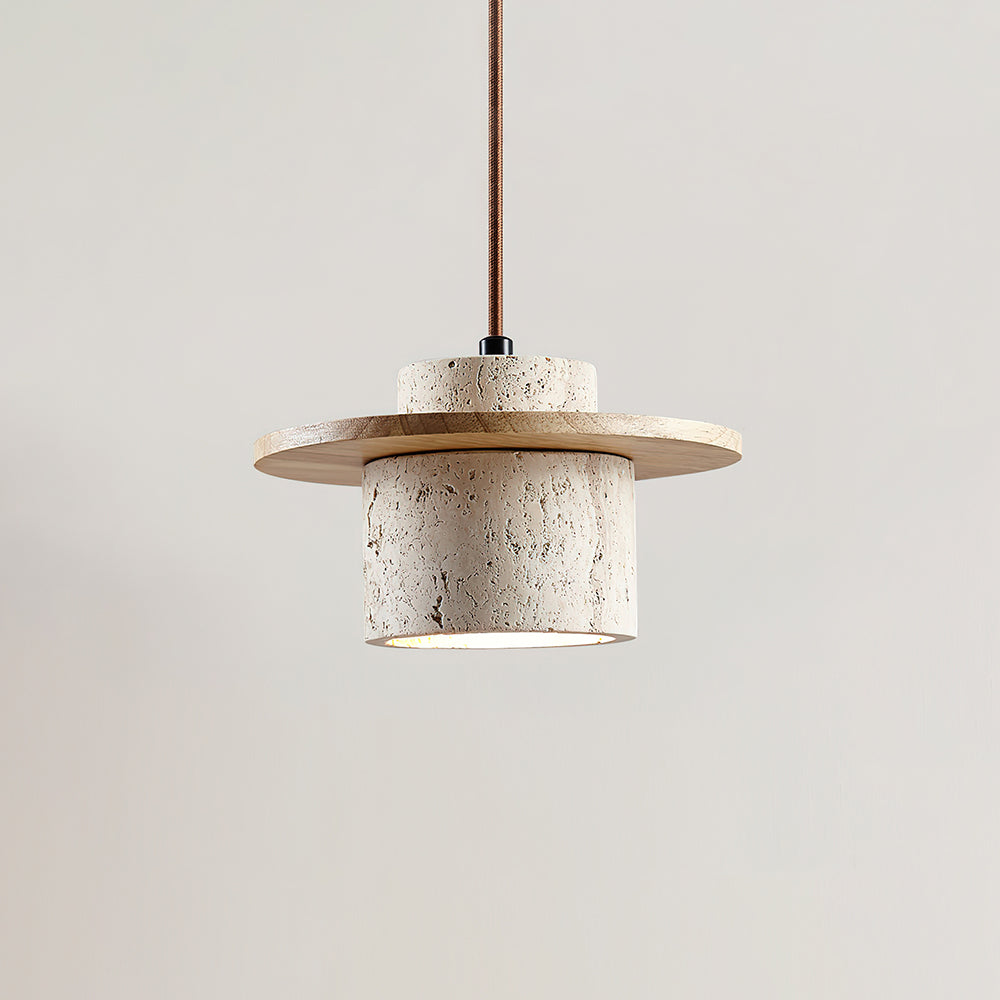 Kenrendale Travertine Pendant Light-Moonnatur