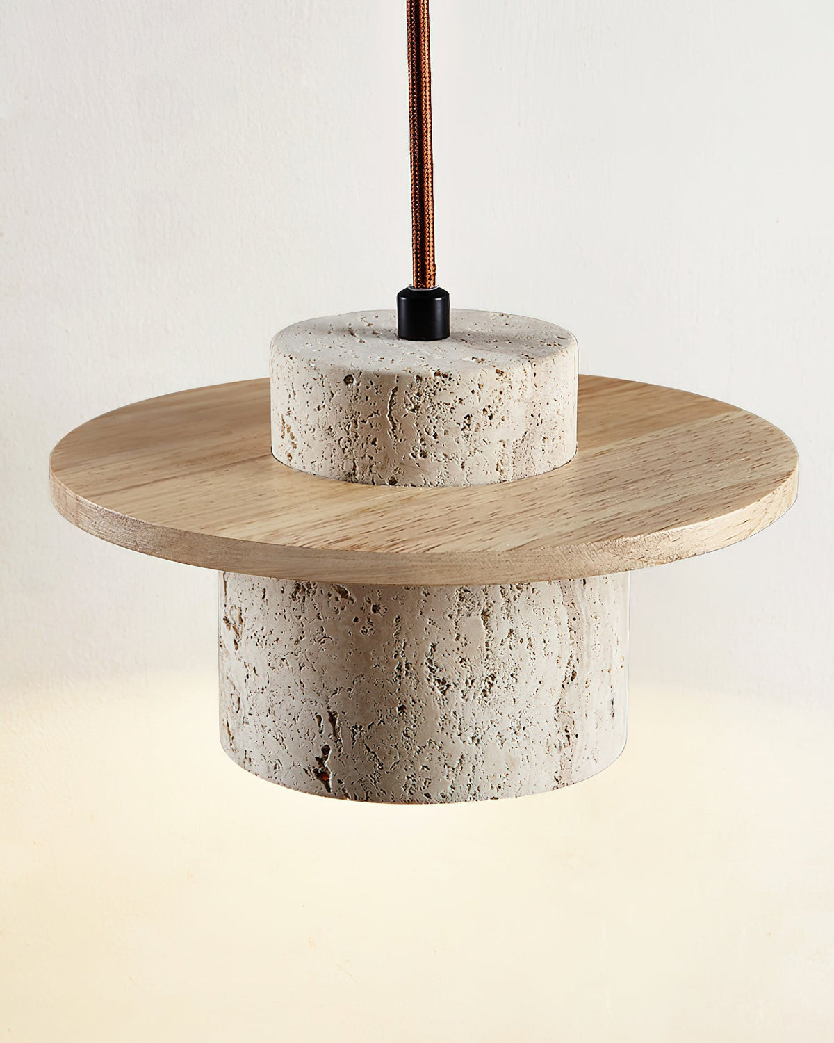 Woldenlark Travertine Pendant Light-Moonnatur