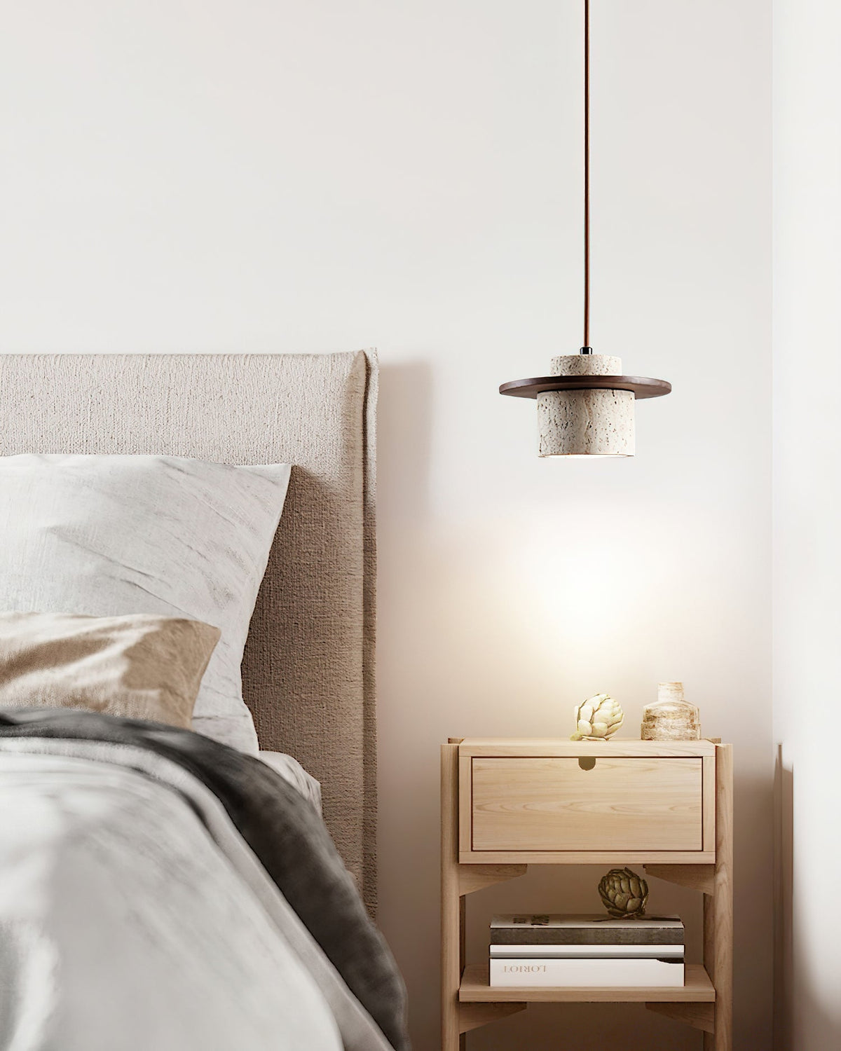 Kenrendale Travertine Pendant Light-Moonnatur