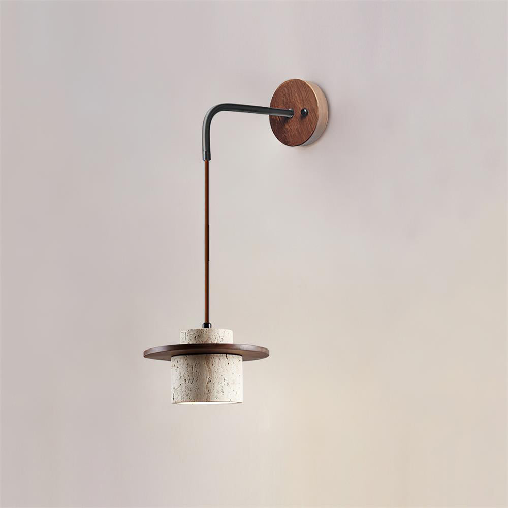 Whitenhill Travertine Wall Light-Moonnatur