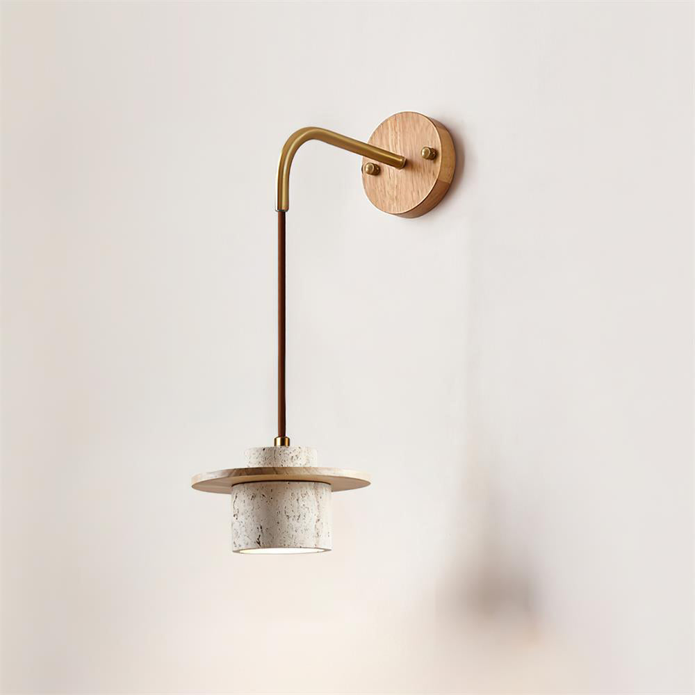 Whitenhill Travertine Wall Light-Moonnatur
