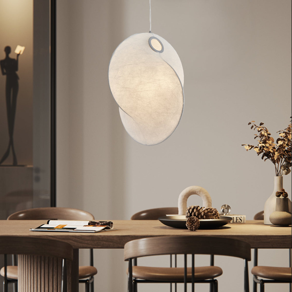 Ulenenna Silk Pendant Light-Moonnatur