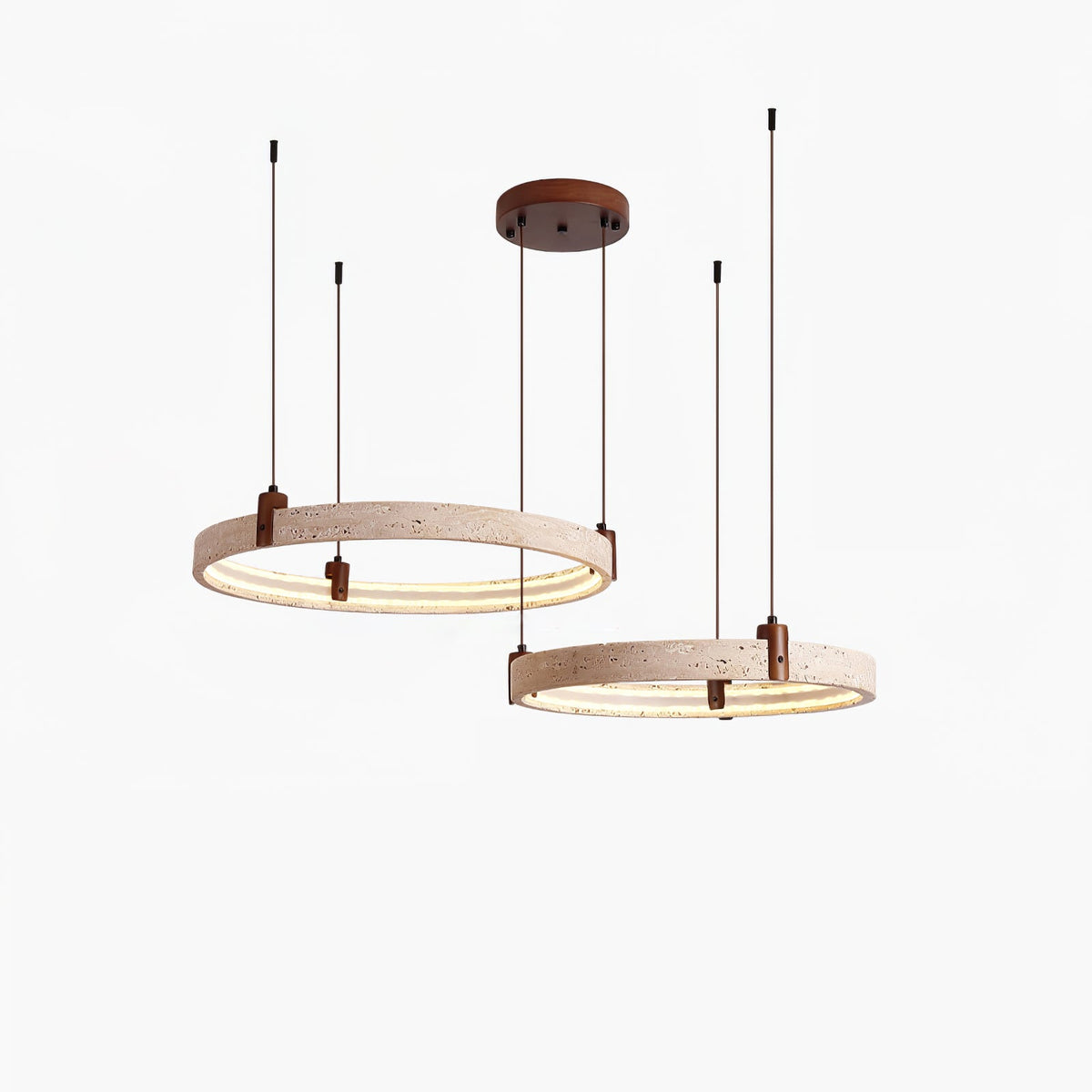 Ainsholm Travertine Chandelier-Moonnatur