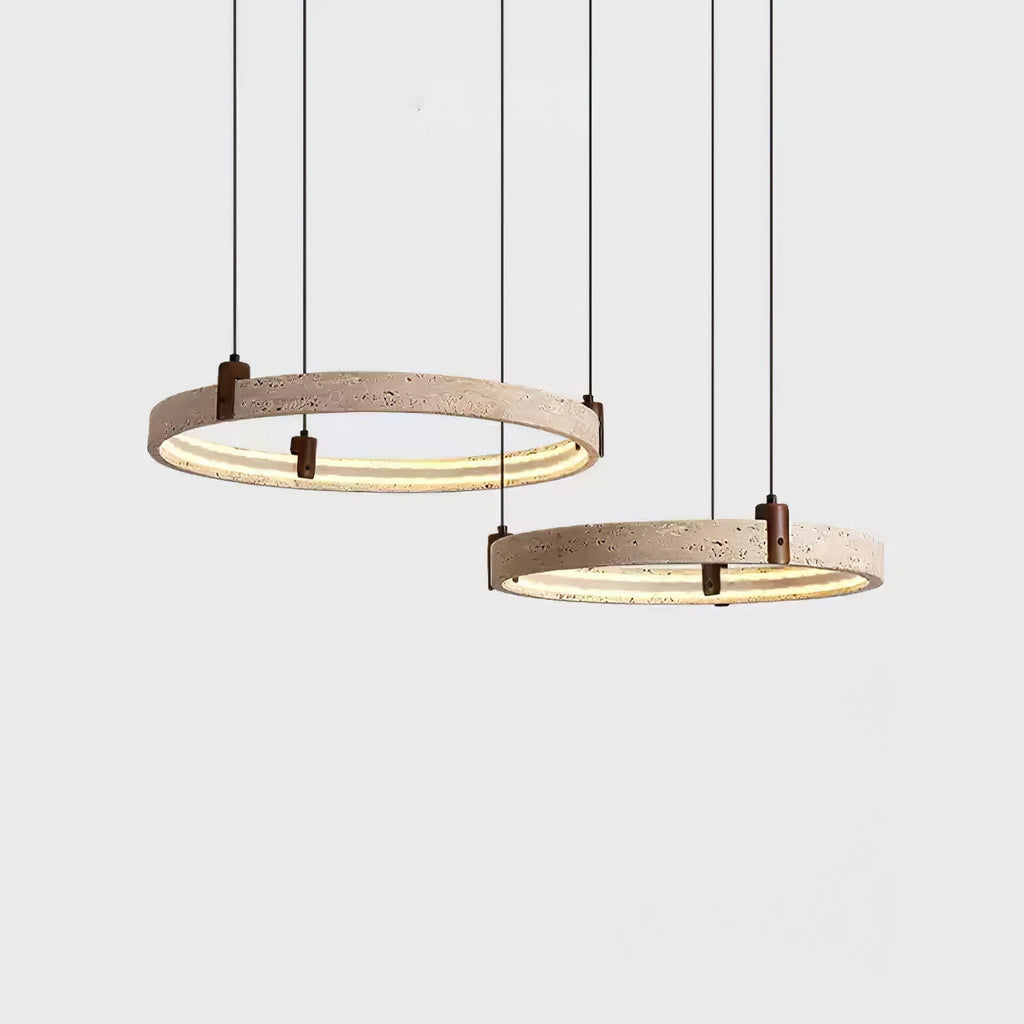 Ainsholm Travertine Chandelier-Moonnatur