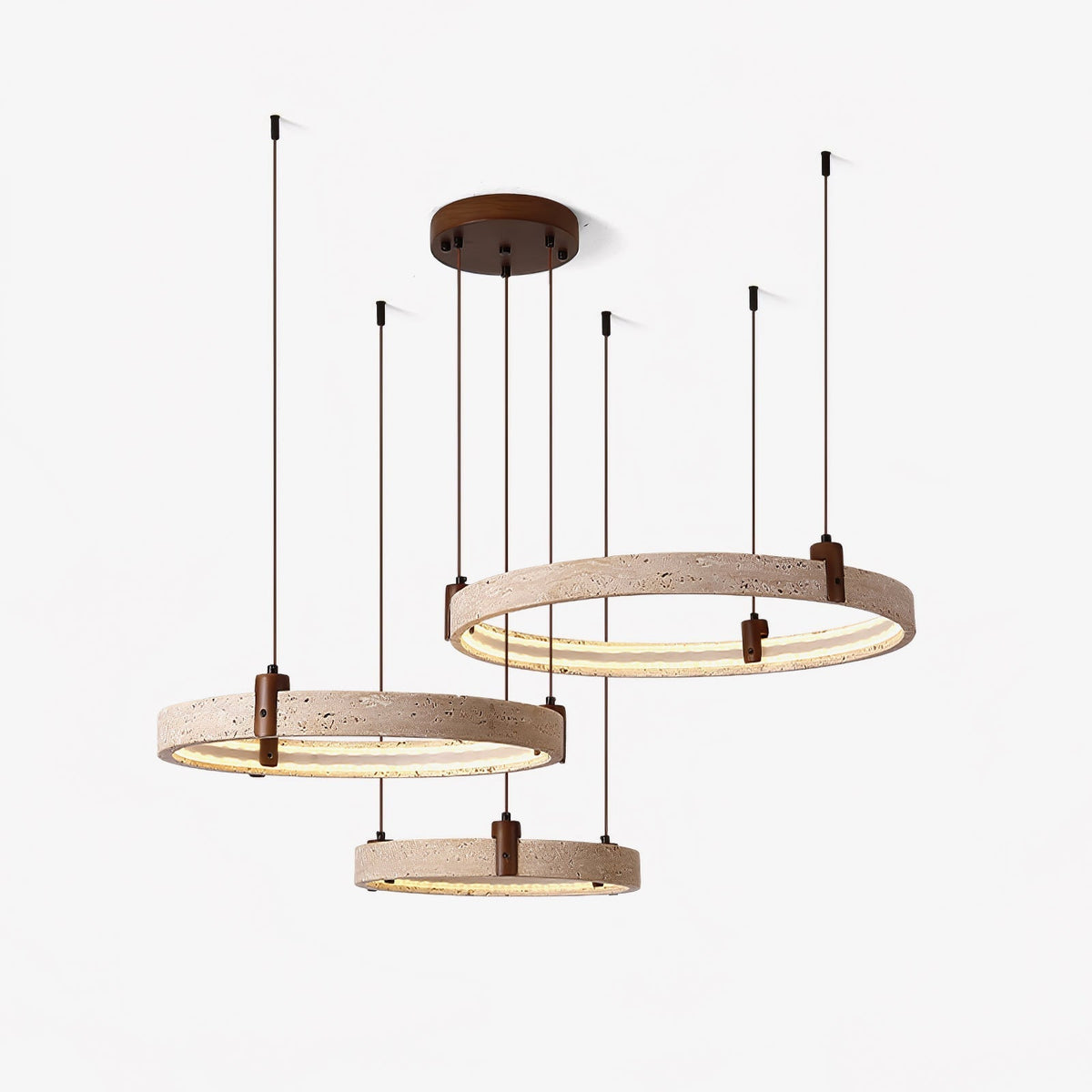 Ainsholm Travertine Chandelier-Moonnatur