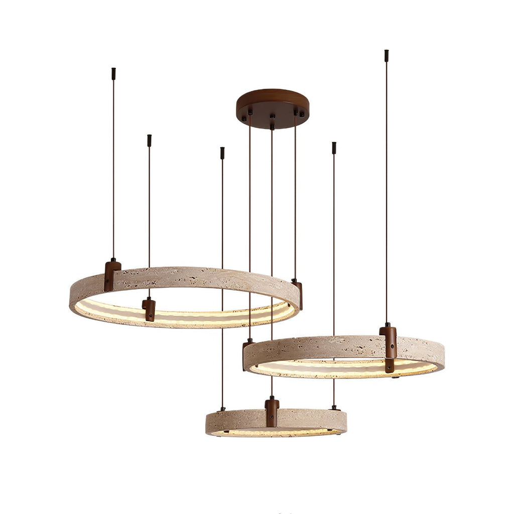 Ainsholm Travertine Chandelier-Moonnatur