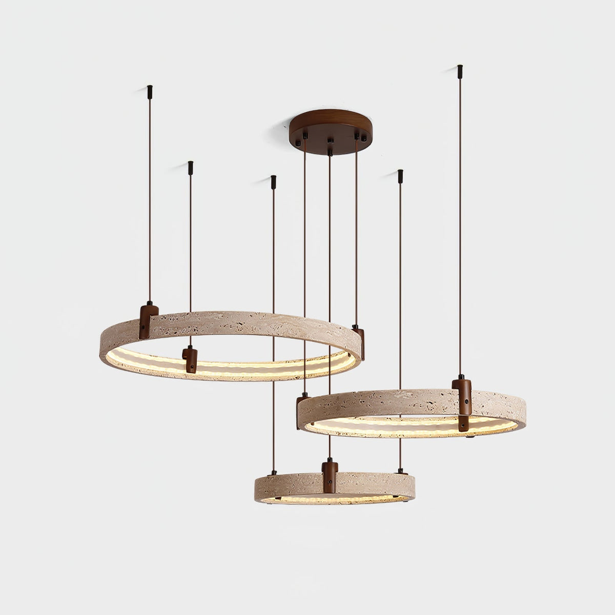 Ainsholm Travertine Chandelier-Moonnatur