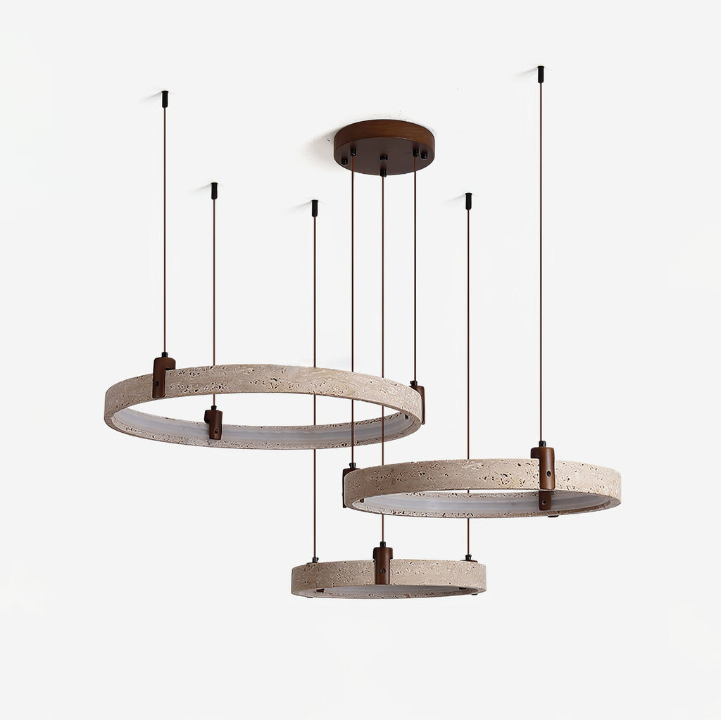 Ainsholm Travertine Chandelier-Moonnatur