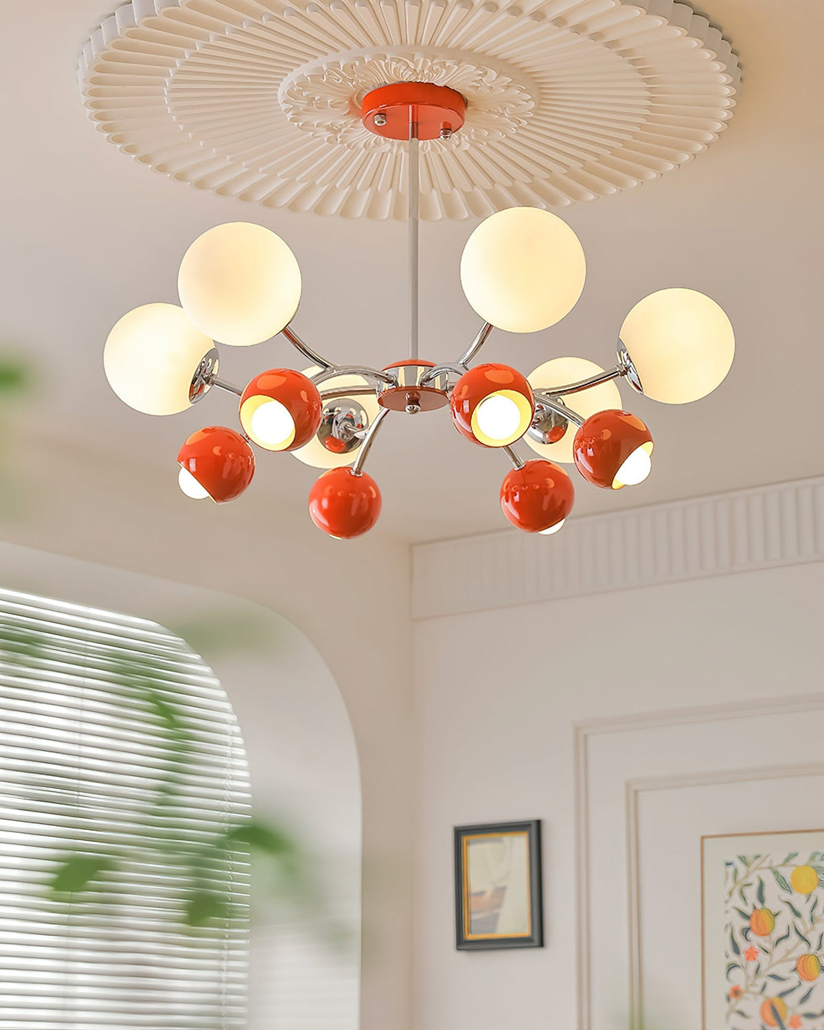 Idriselle Glass Chandelier-Moonnatur