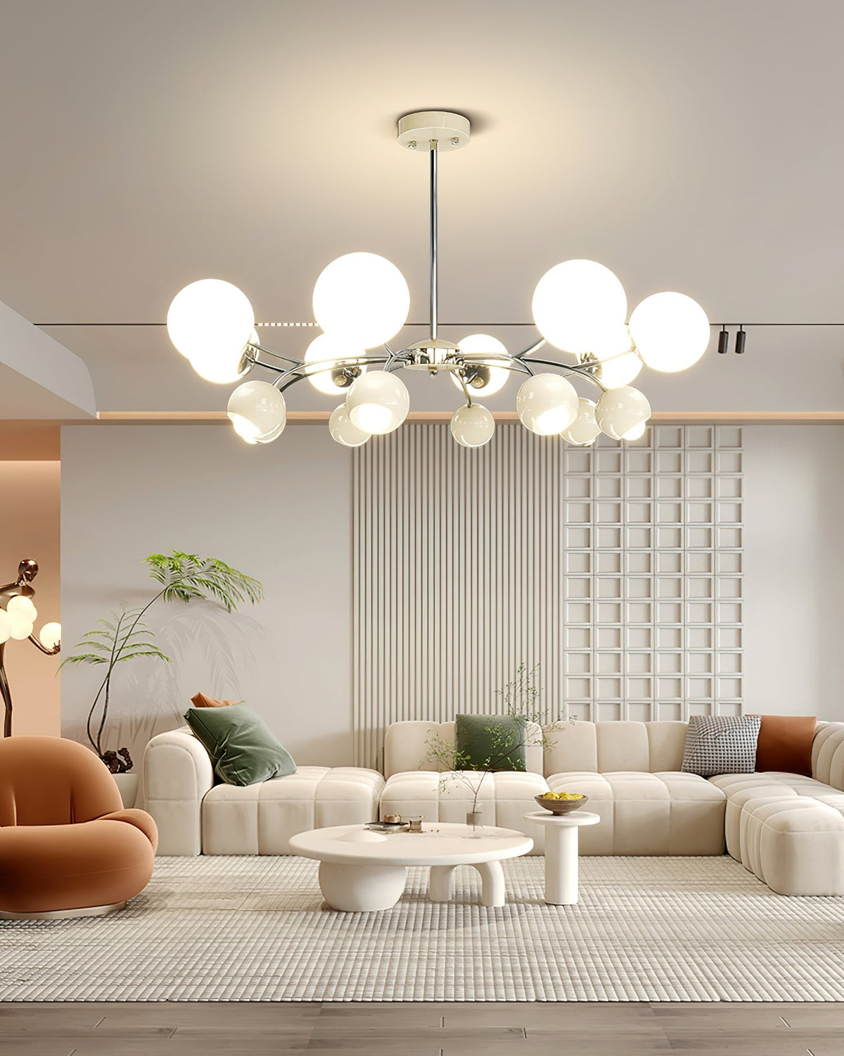 Idriselle Glass Chandelier-Moonnatur