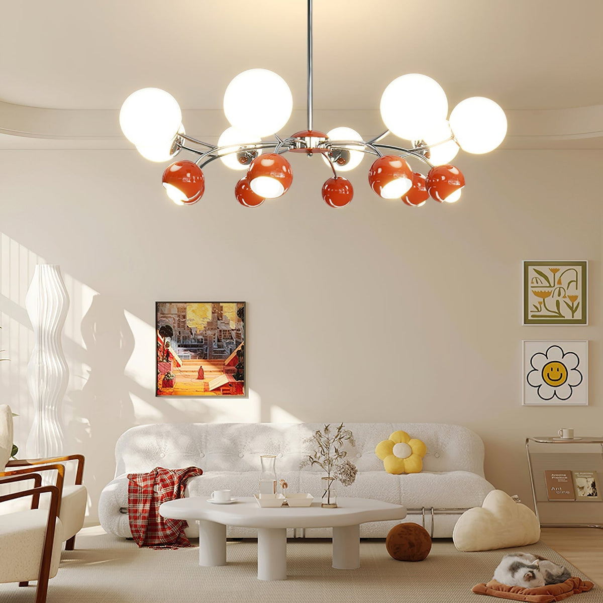 Idriselle Glass Chandelier-Moonnatur