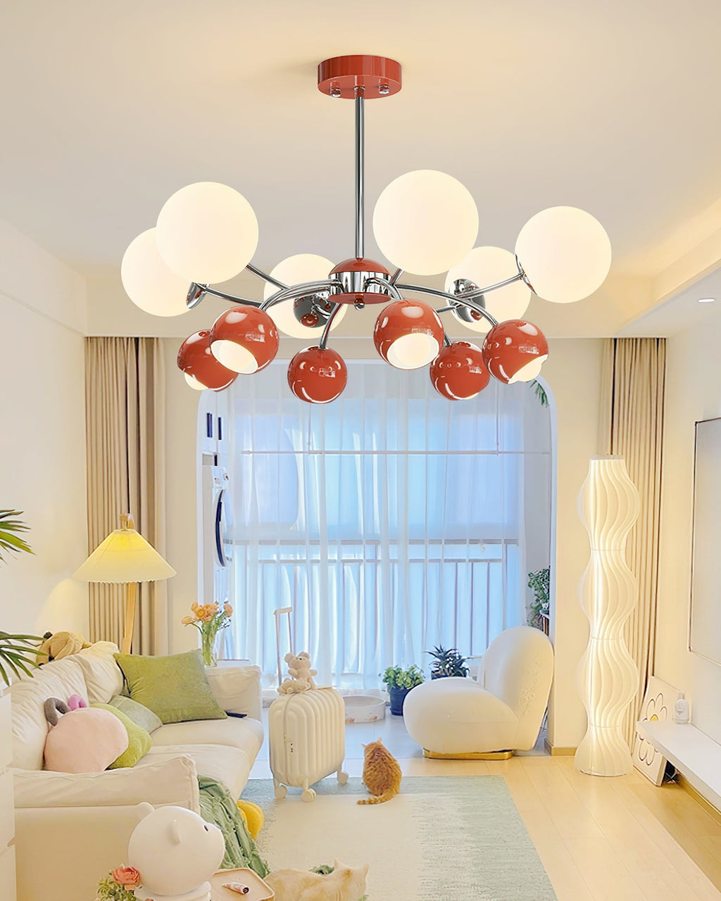 Idriselle Glass Chandelier-Moonnatur