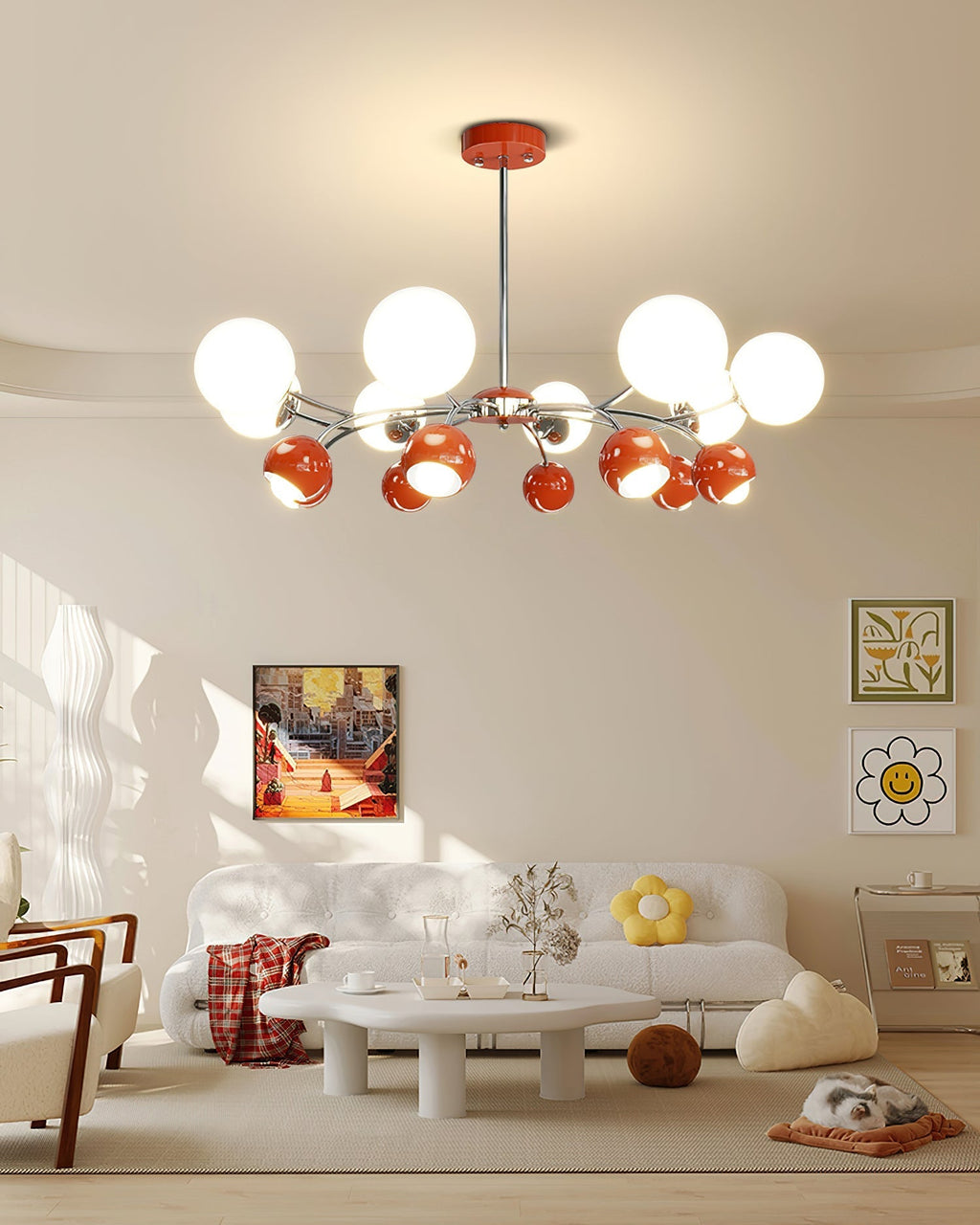 Idriselle Glass Chandelier-Moonnatur