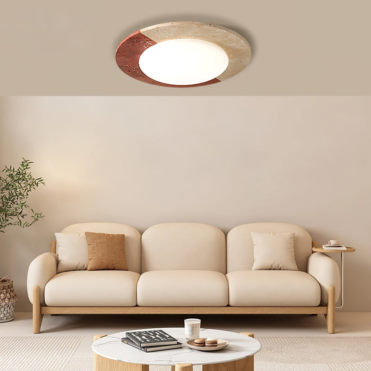 Faldenlyn Travertine Ceiling Light-Moonnatur