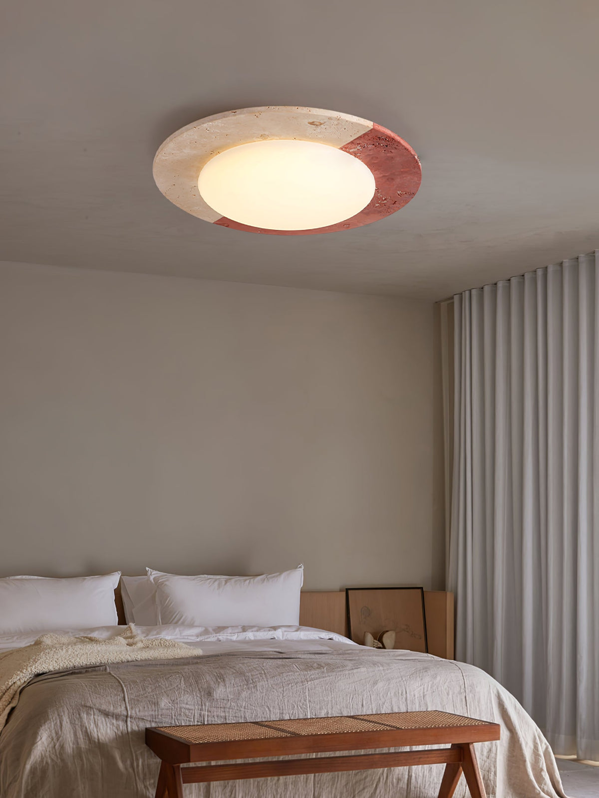 Faldenlyn Travertine Ceiling Light-Moonnatur