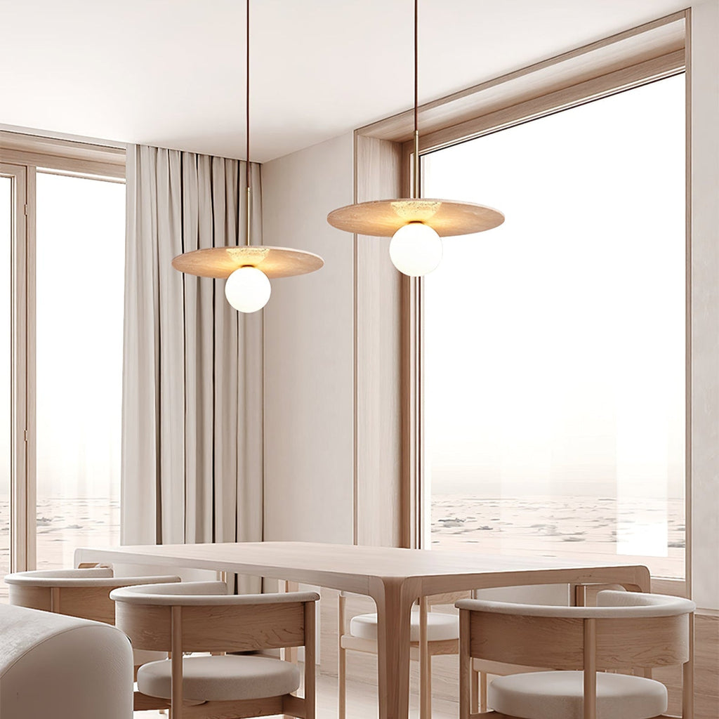 Whitenwick Travertine Pendant Light-Moonnatur
