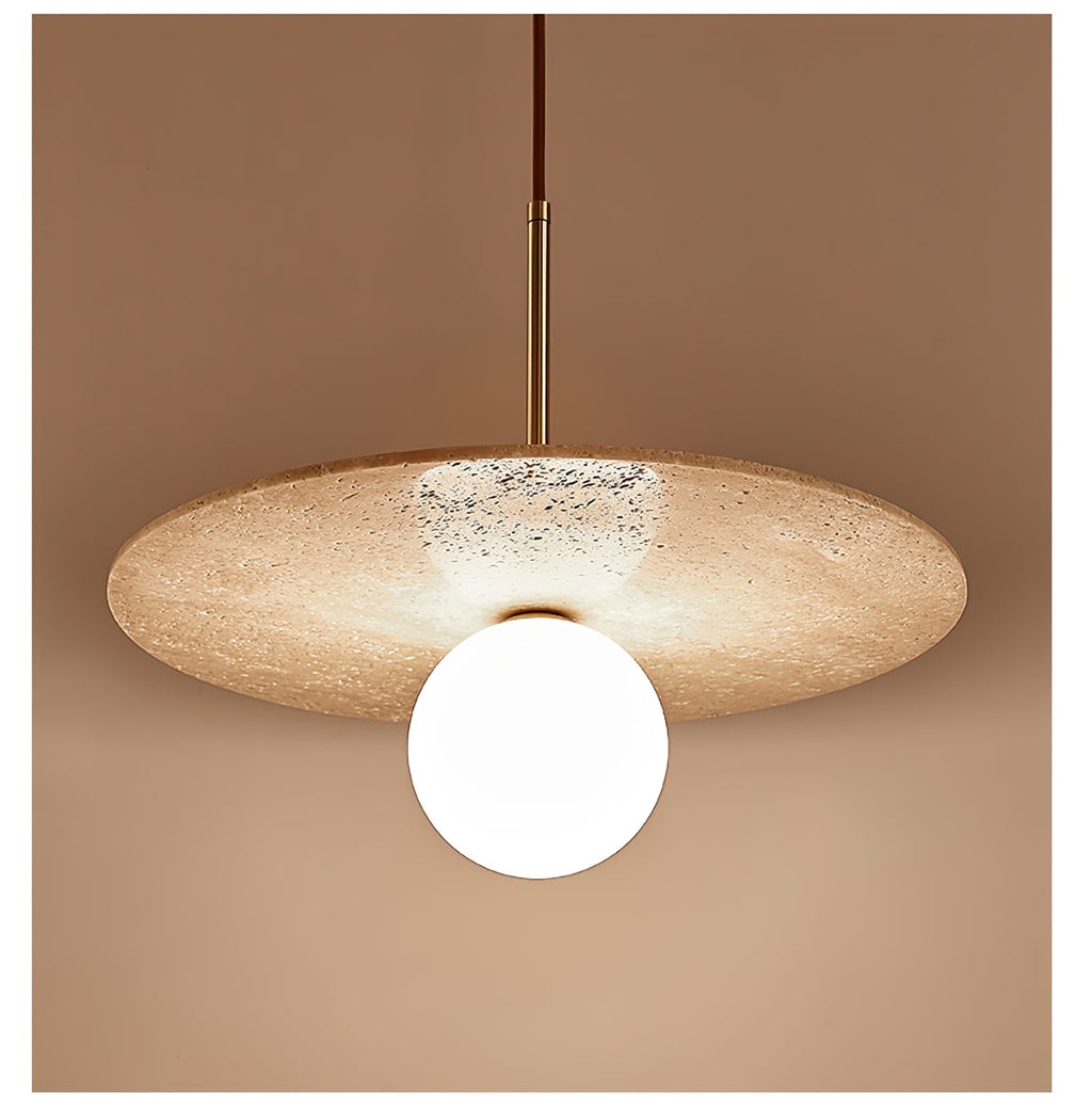 Whitenwick Travertine Pendant Light-Moonnatur