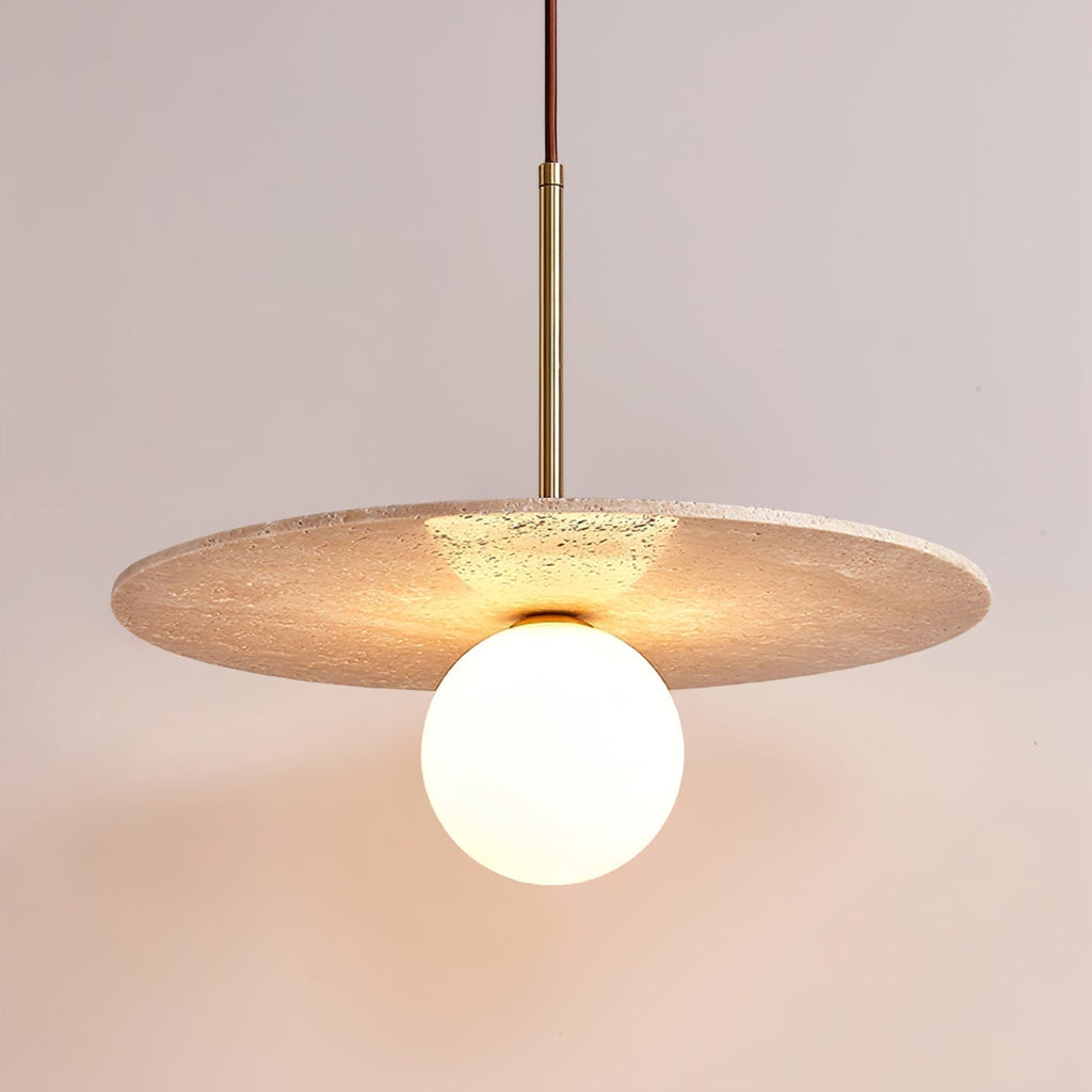 Whitenwick Travertine Pendant Light-Moonnatur