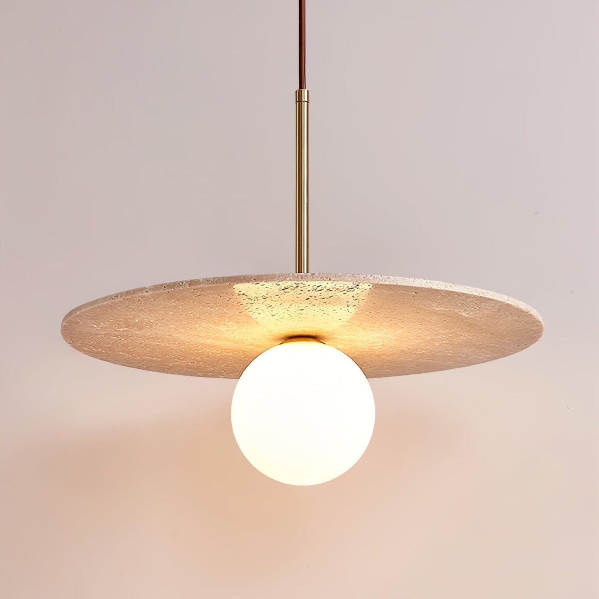 Whitenwick Travertine Pendant Light-Moonnatur