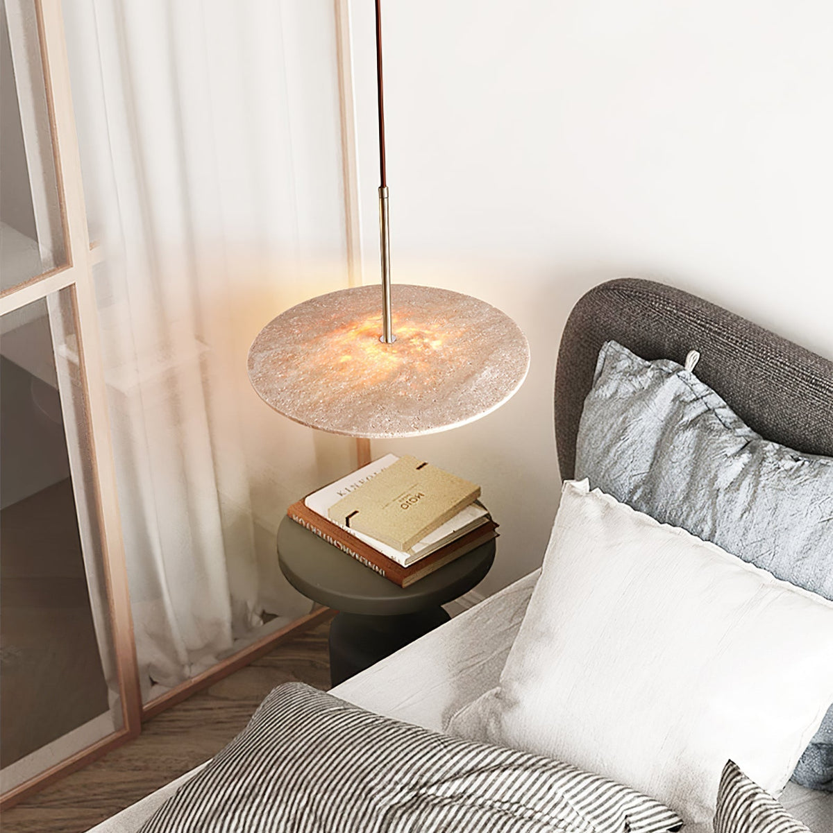Whitenwick Travertine Pendant Light-Moonnatur
