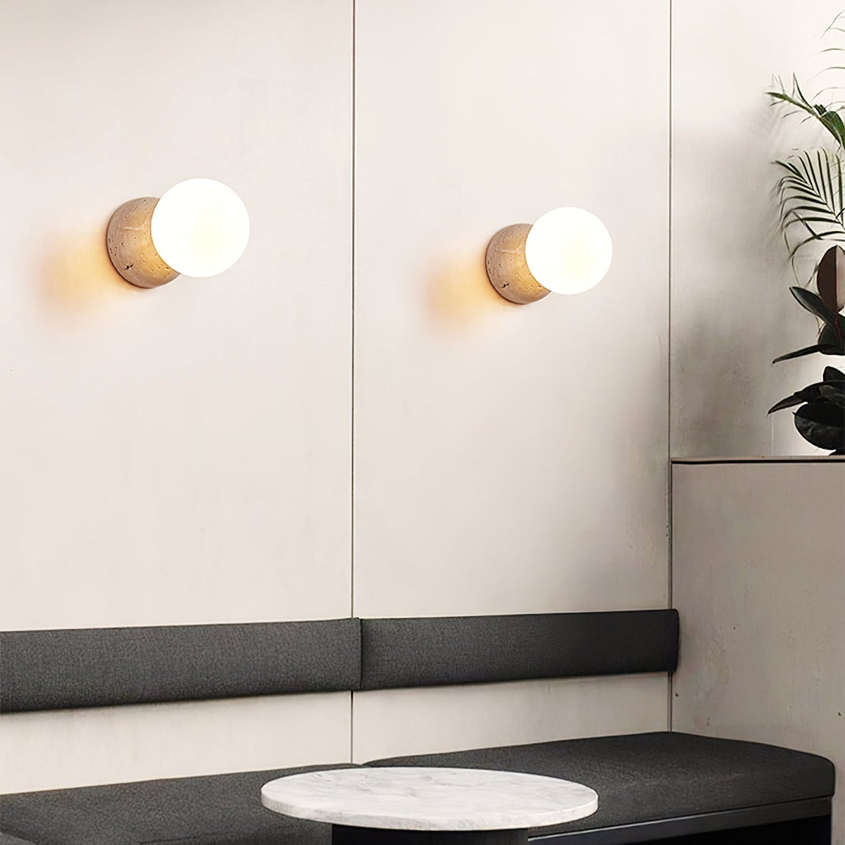 Ainsmoss Travertine Wall Light-Moonnatur