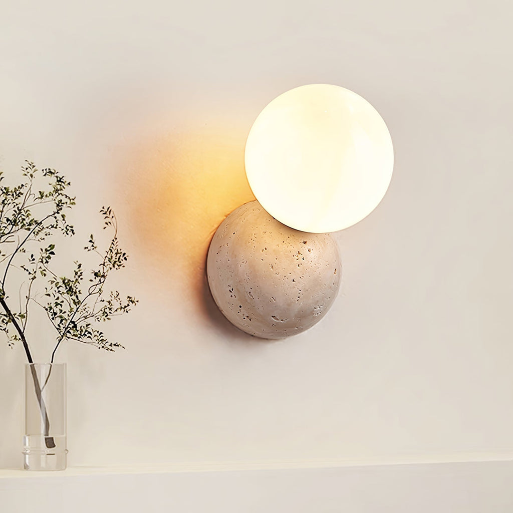 Ainsmoss Travertine Wall Light-Moonnatur