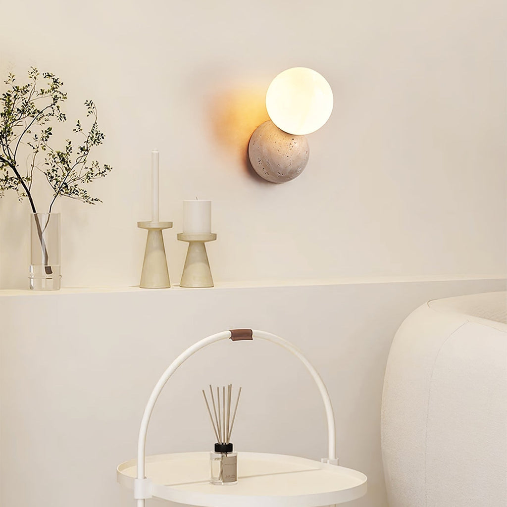 Ainsmoss Travertine Wall Light-Moonnatur