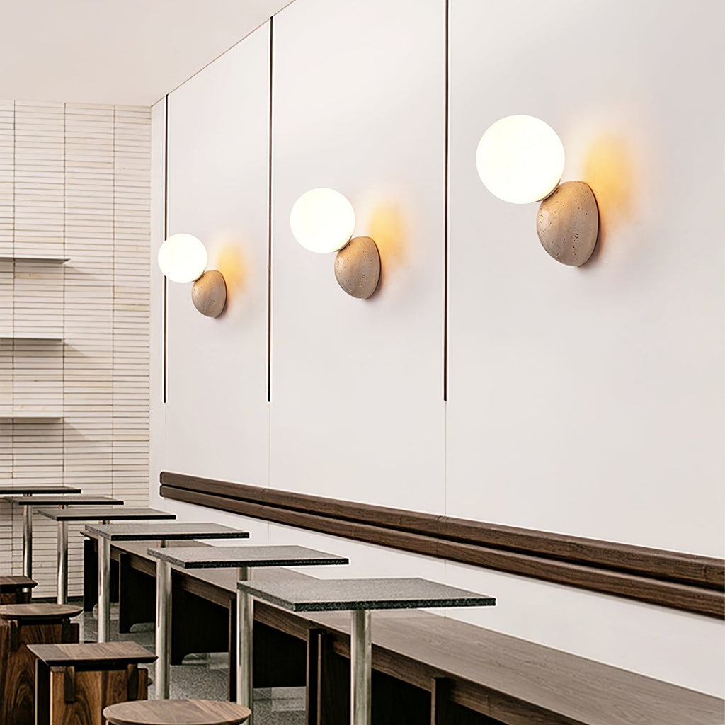 Ainsmoss Travertine Wall Light-Moonnatur