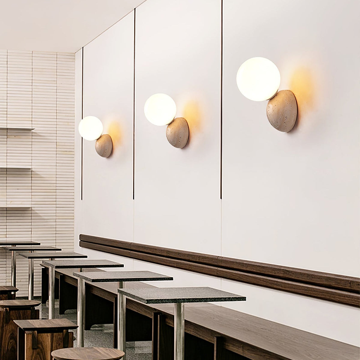Ainsmoss Travertine Wall Light-Moonnatur