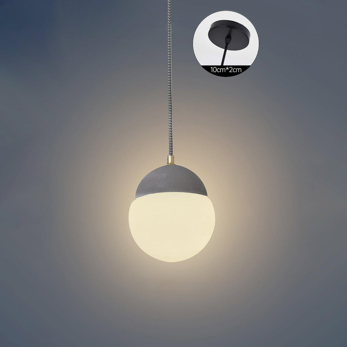 Lathencove Cement Pendant Light-Moonnatur