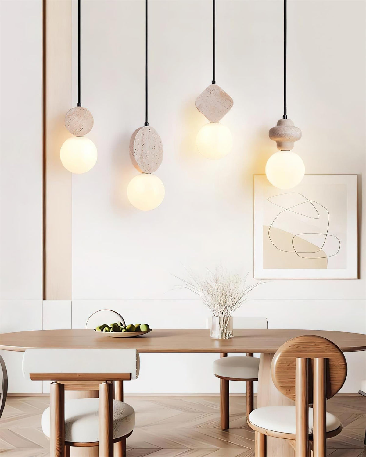 Yardenash Travertine Pendant Light-Moonnatur