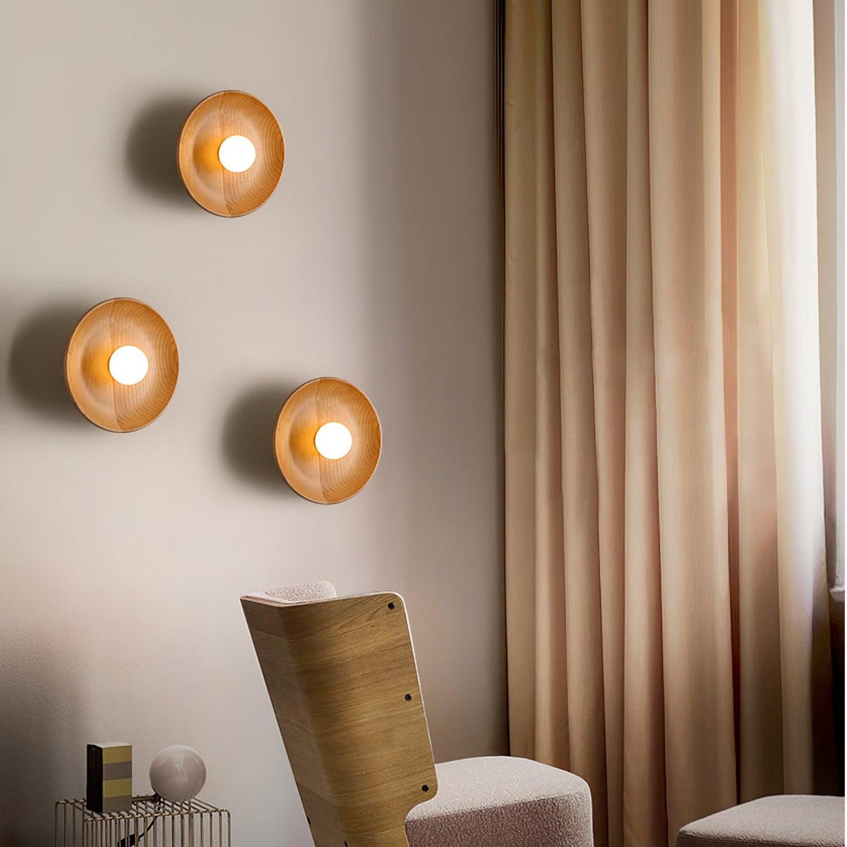 Alwynenna Wood Wall Light-Moonnatur