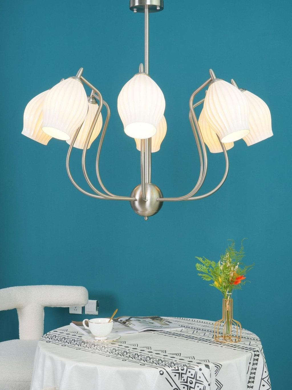 Briamere Ceramic Chandelier-Moonnatur