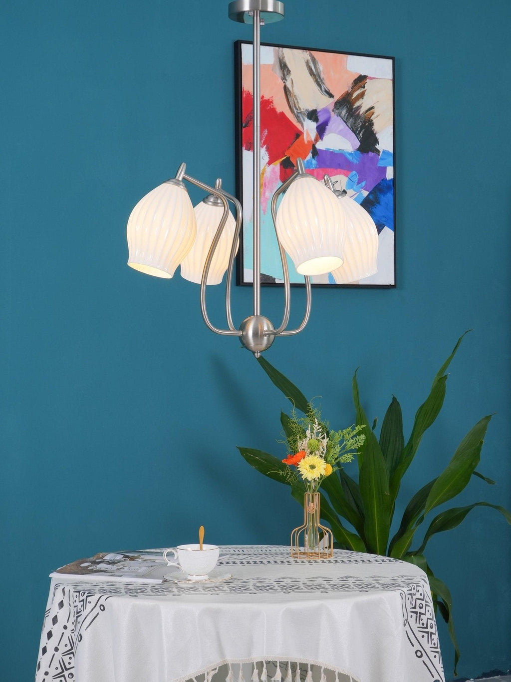 Briamere Ceramic Chandelier-Moonnatur