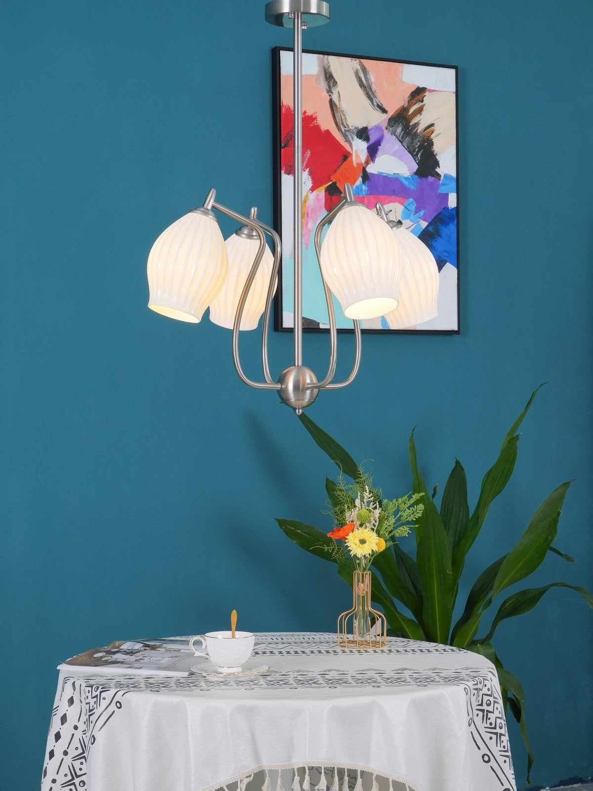 Briamere Ceramic Chandelier-Moonnatur