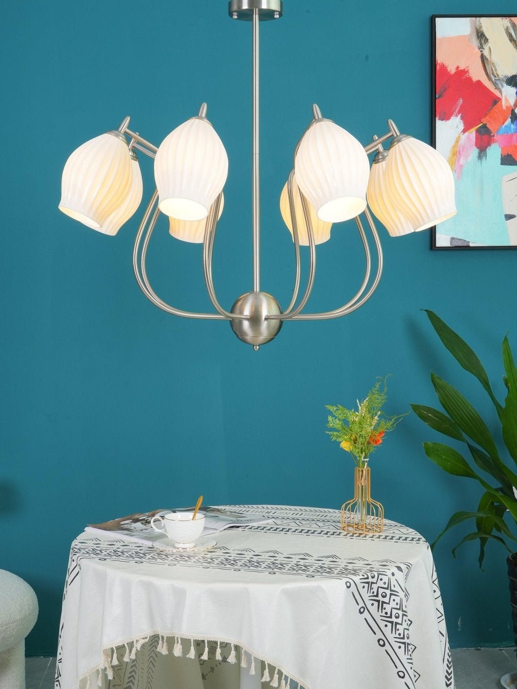Briamere Ceramic Chandelier-Moonnatur