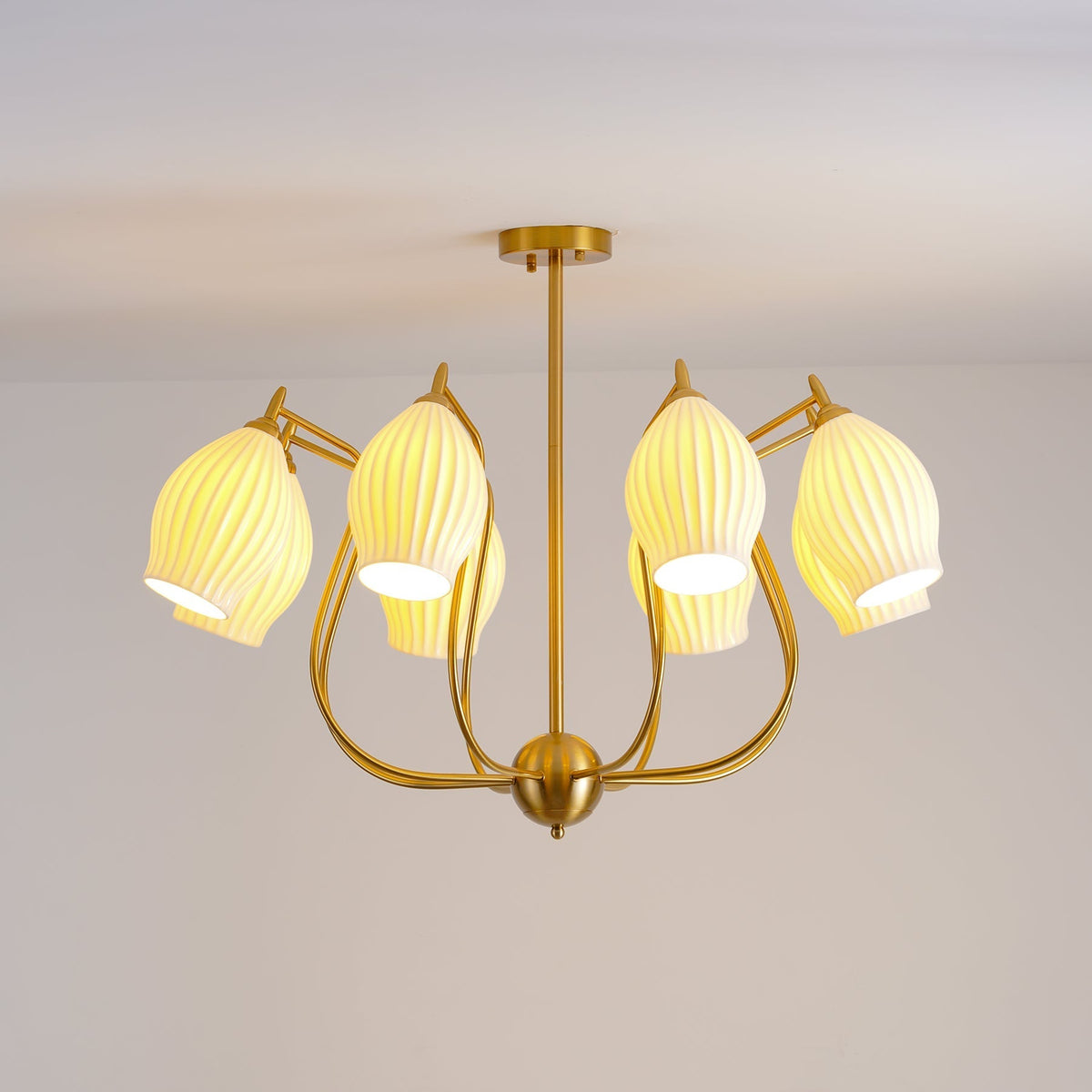Briamere Ceramic Chandelier-Moonnatur