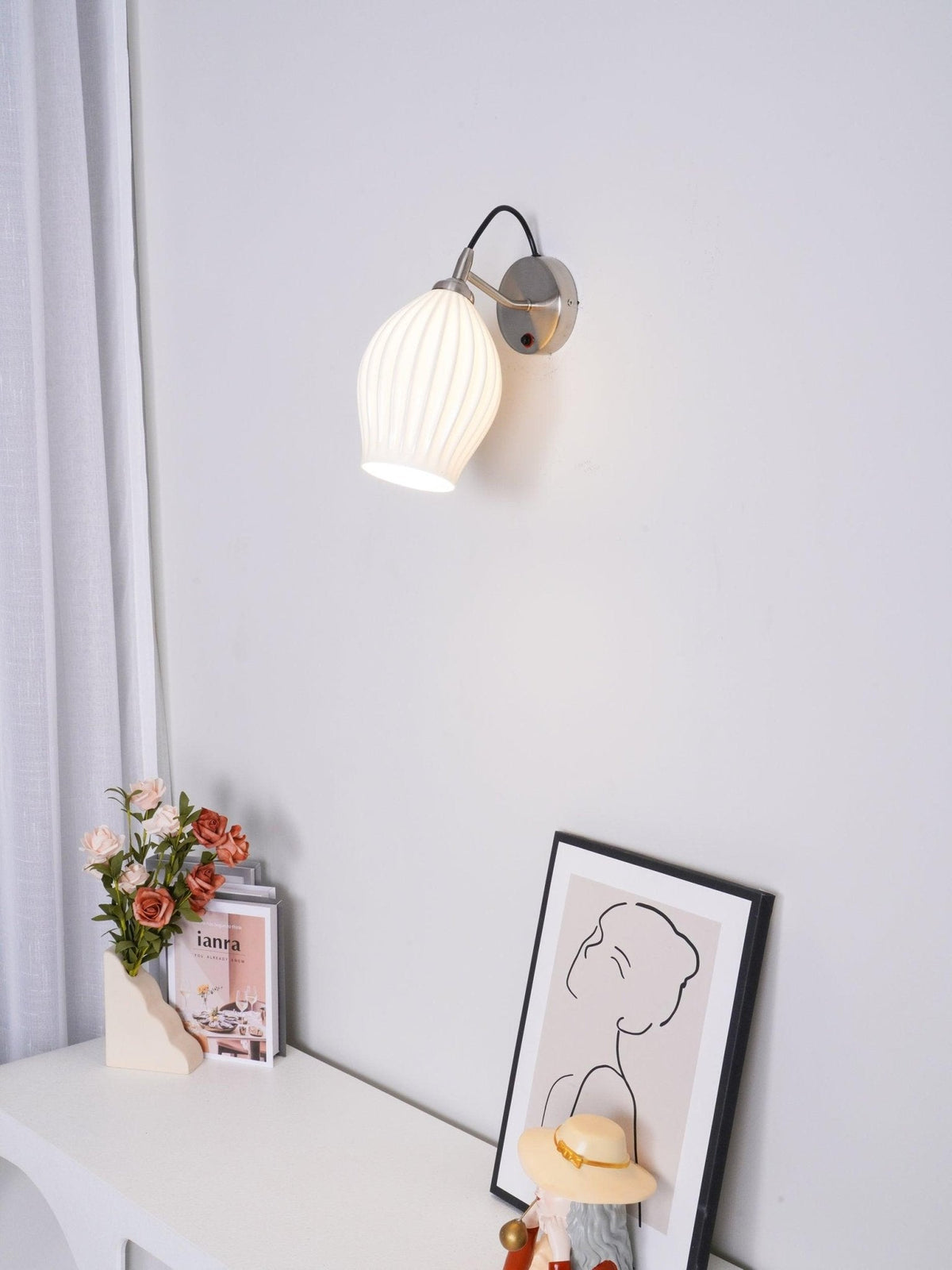 Ilveniel Ceramic Wall Light-Moonnatur