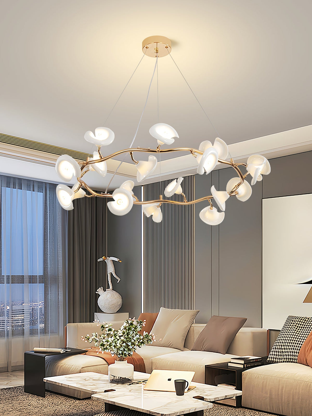 Garrowwyn Ceramic Chandelier-Moonnatur