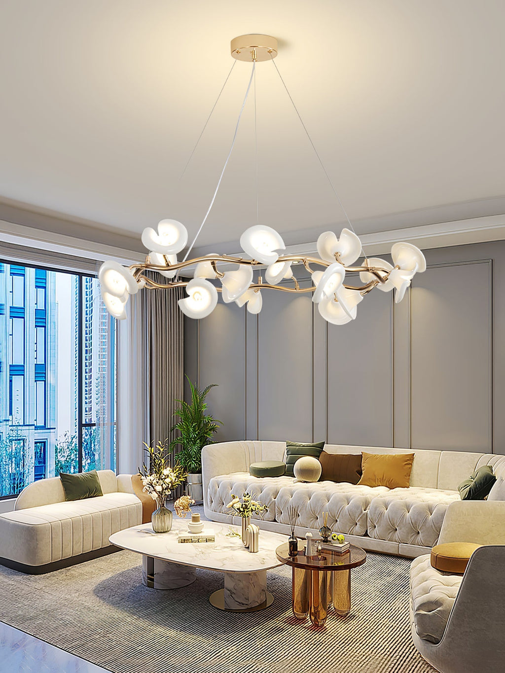 Garrowwyn Ceramic Chandelier-Moonnatur