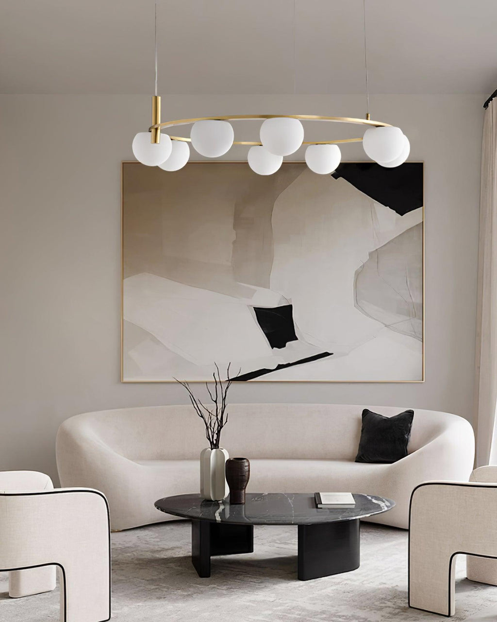 Langrenrose Glass Chandelier-Moonnatur