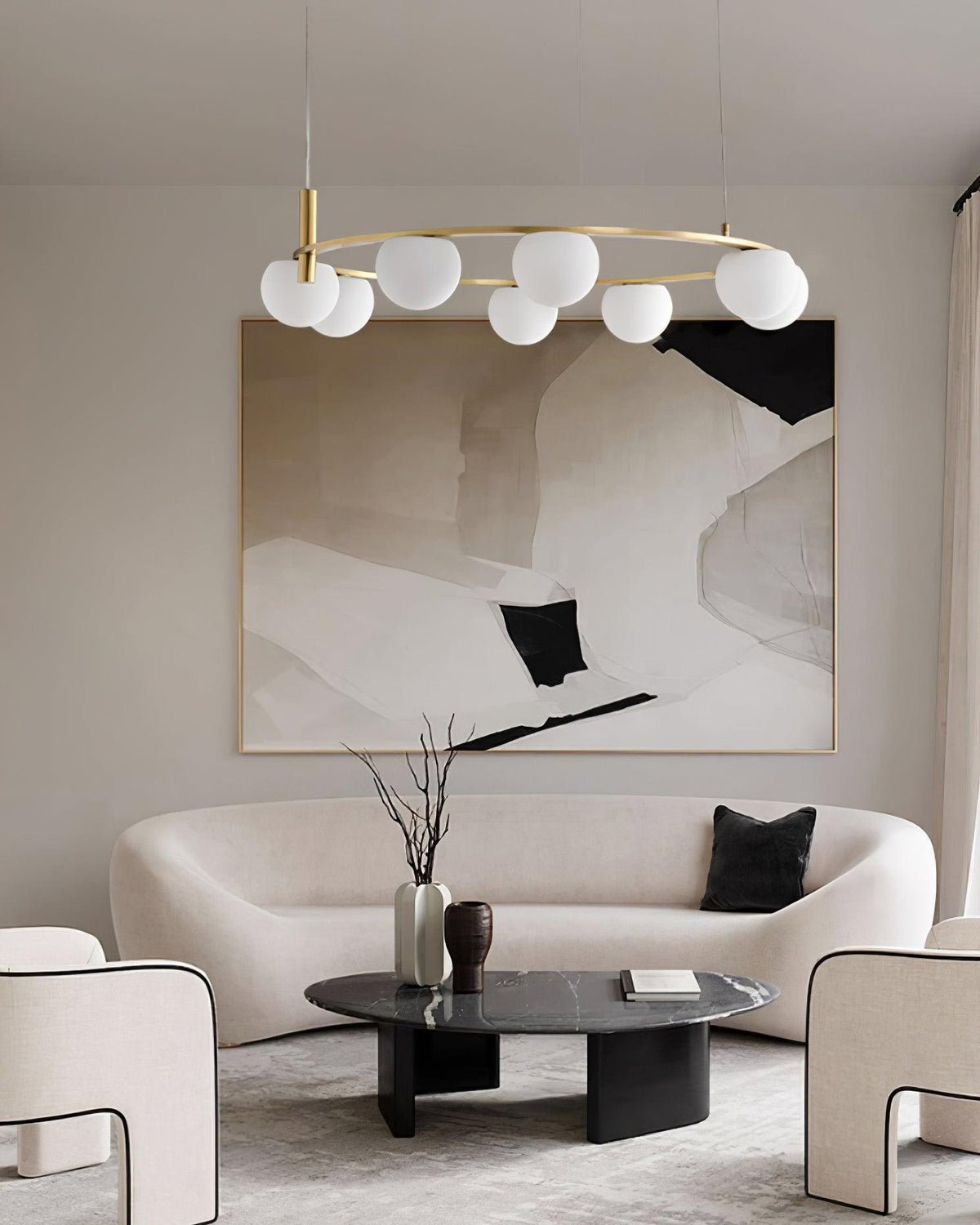 Langrenrose Glass Chandelier-Moonnatur