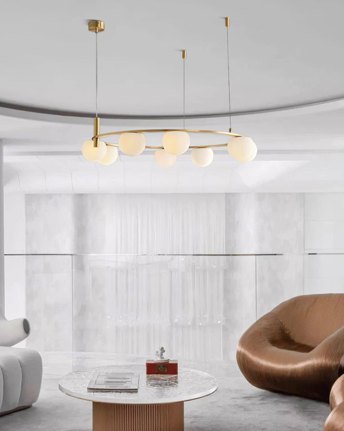 Langrenrose Glass Chandelier-Moonnatur