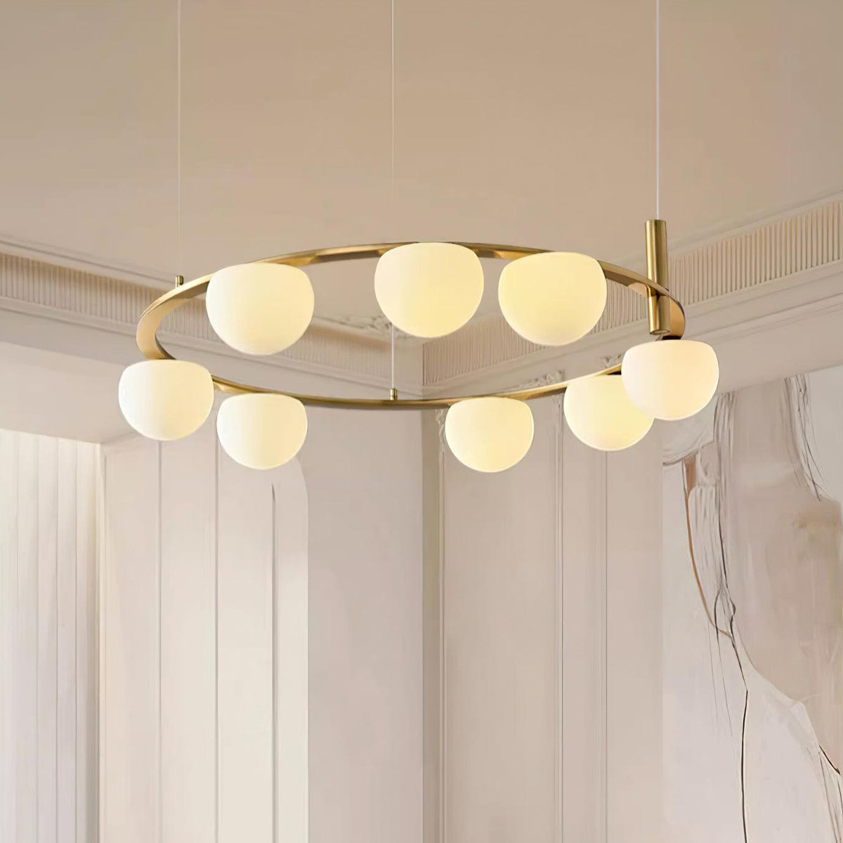 Langrenrose Glass Chandelier-Moonnatur
