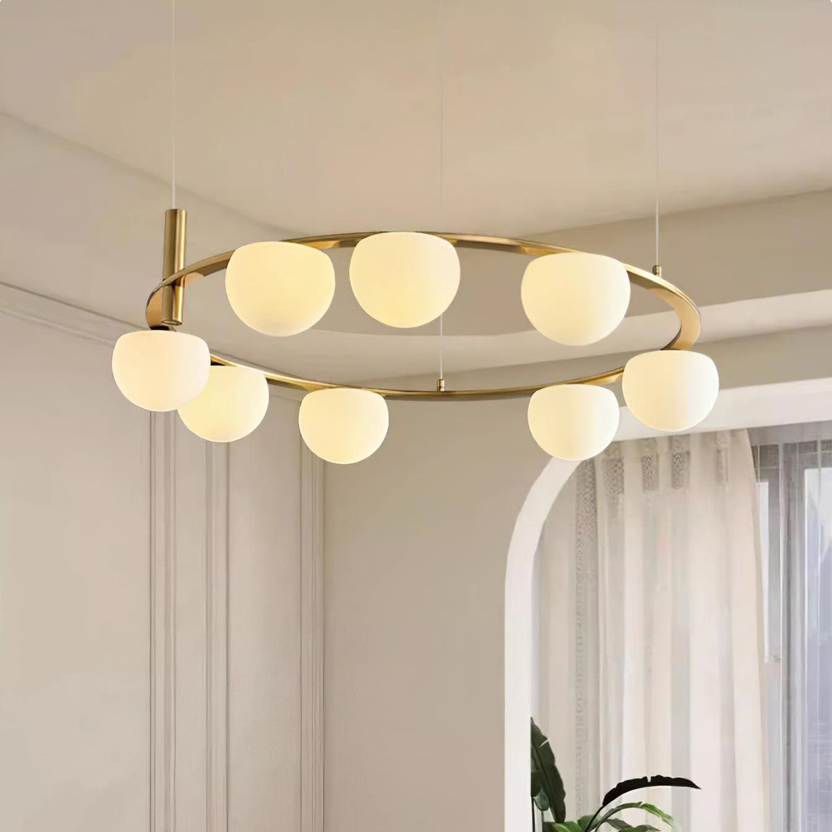 Langrenrose Glass Chandelier-Moonnatur